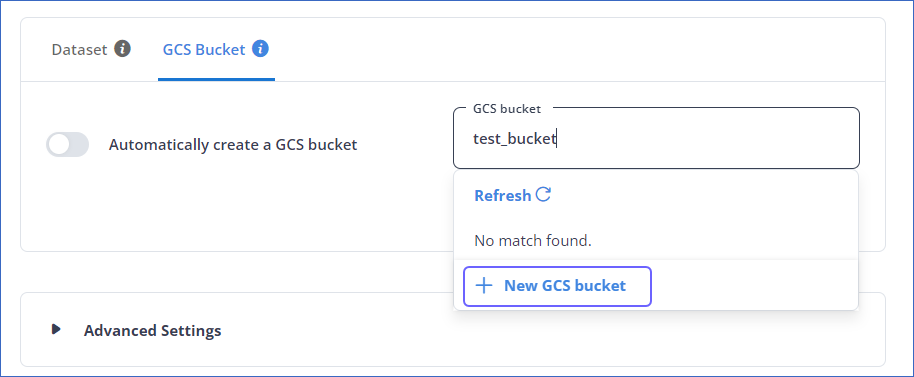 Auto create bucket disabled