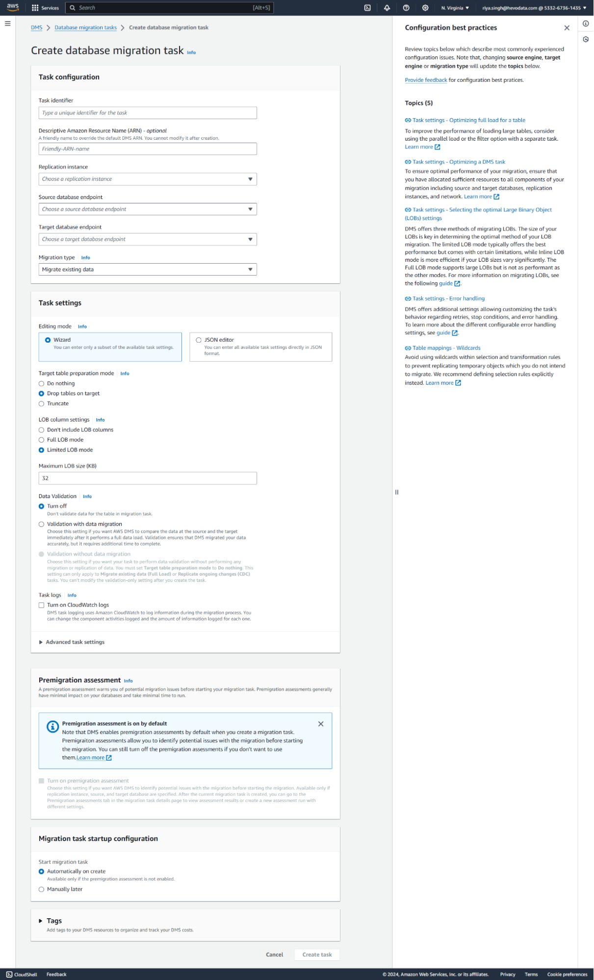 Create Database Migration Overview