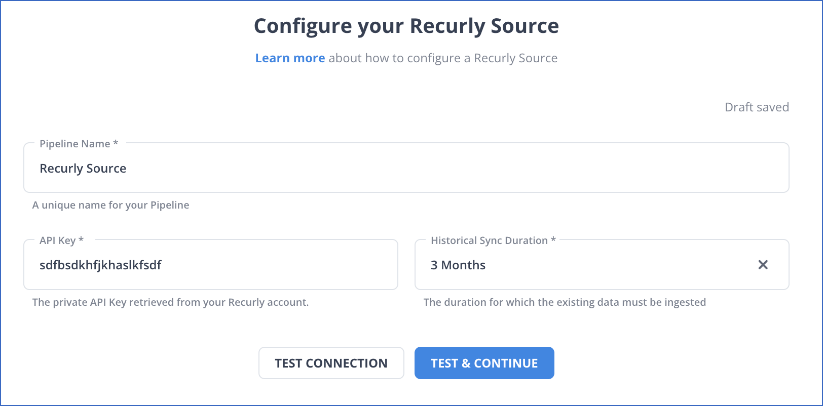Configure Recurly as source