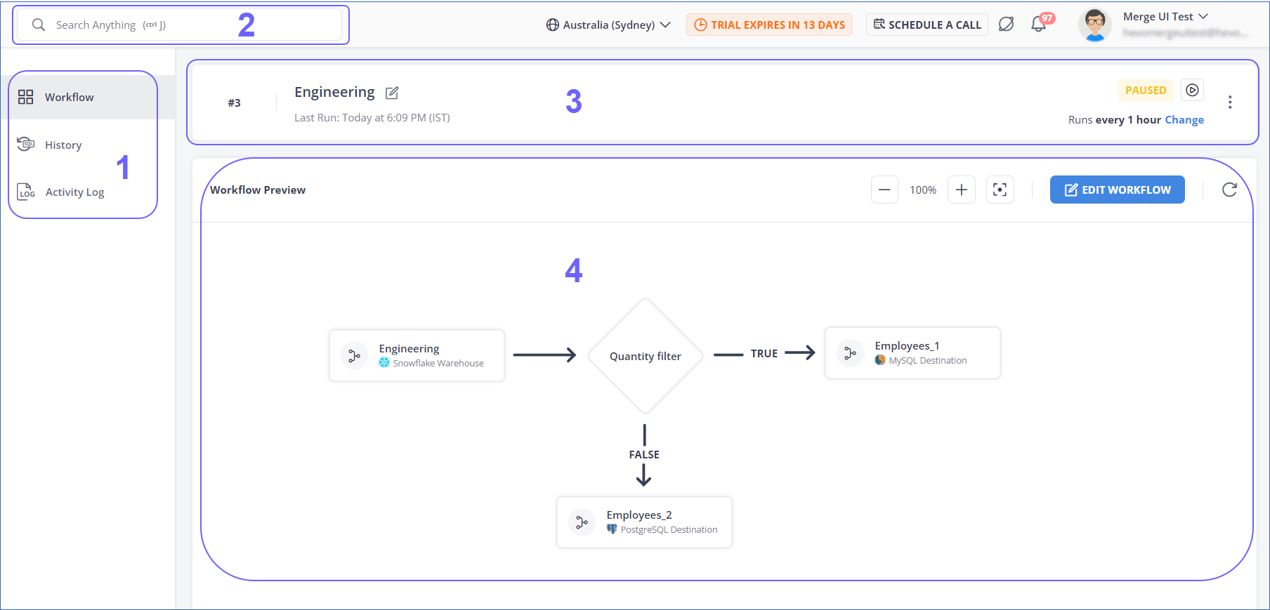 Workflows Detailed View