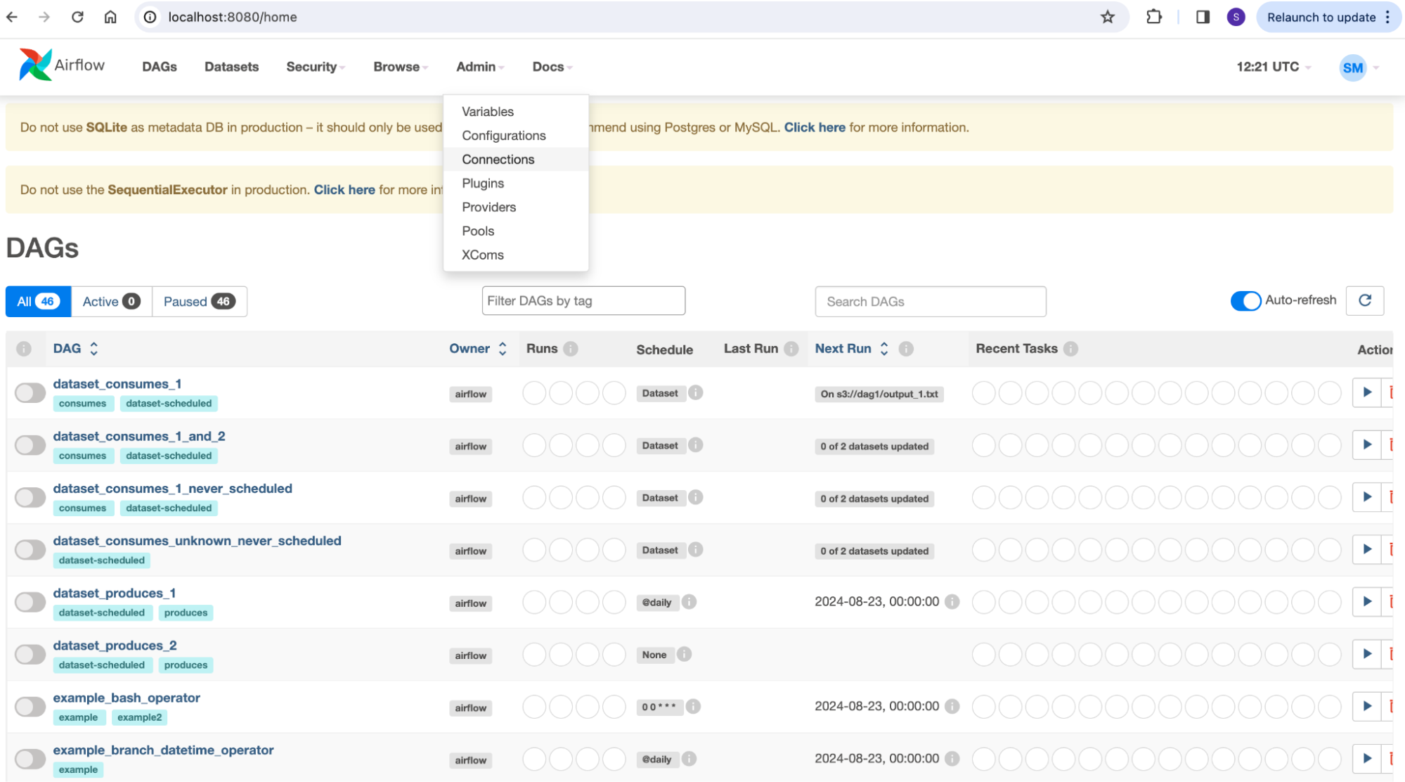 Airflow DAG Dashboard 