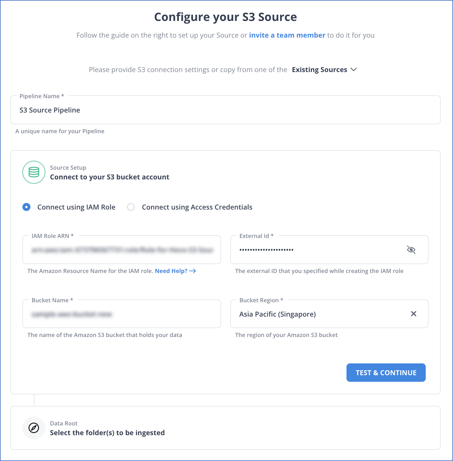 Configure S3 as Source