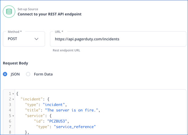 Setting JSON format of data