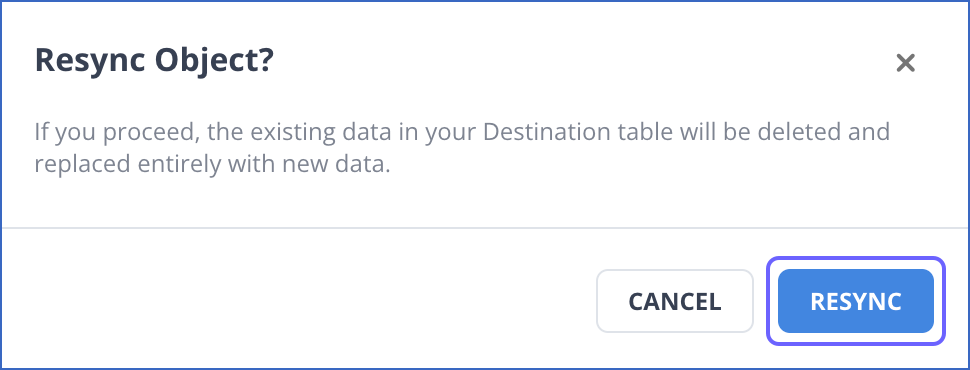 Confirmation dialog