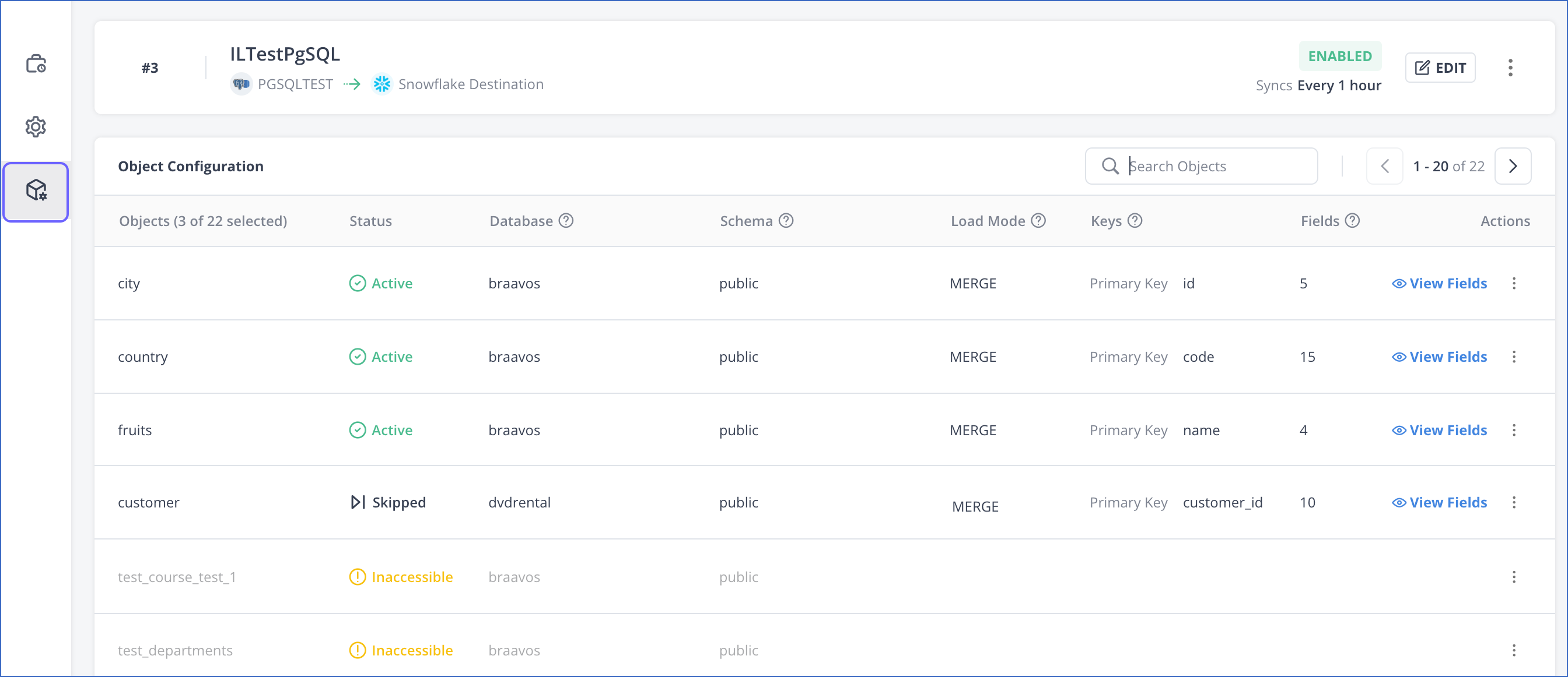 Object config