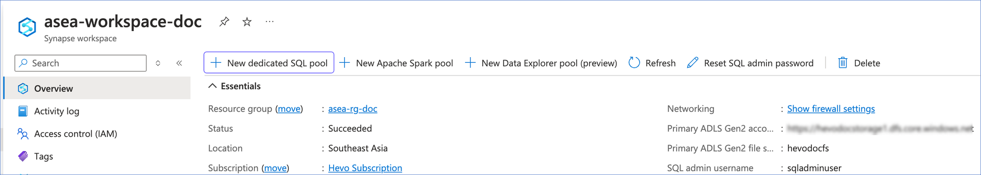 Create Dedicated SQL Pool