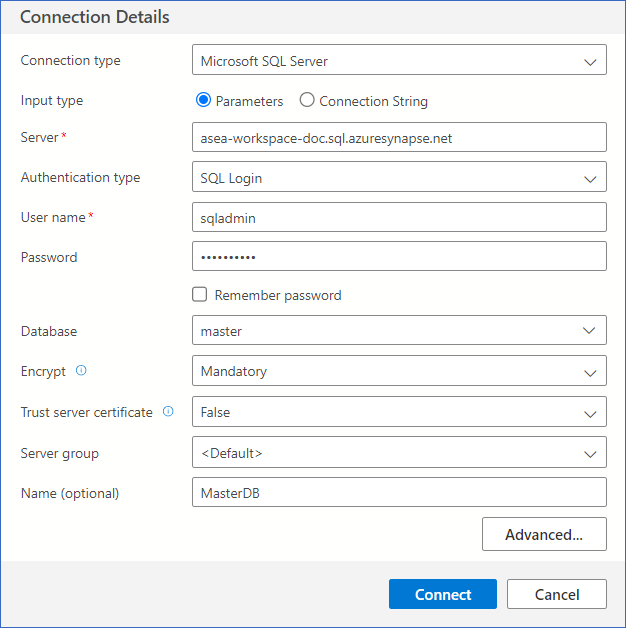 Configure Connection