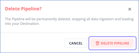 Confirm Delete Pipeline