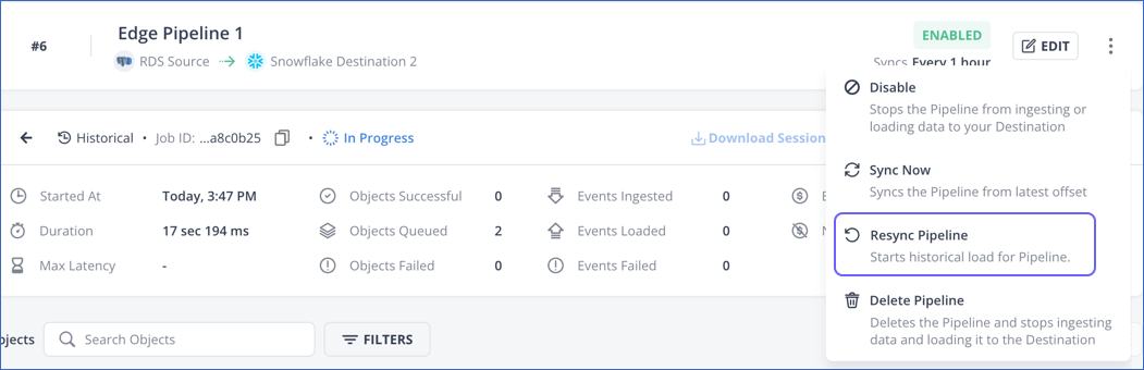 Resync Pipeline