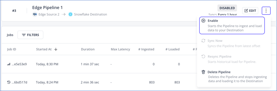 Enable Pipeline