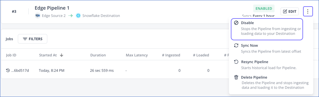 Disable Pipeline