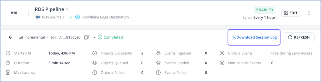 Download Session Log