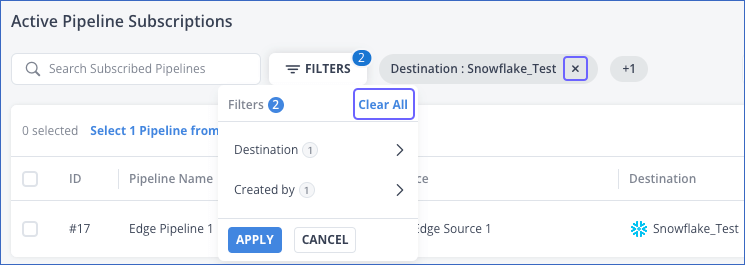 Clear Filters