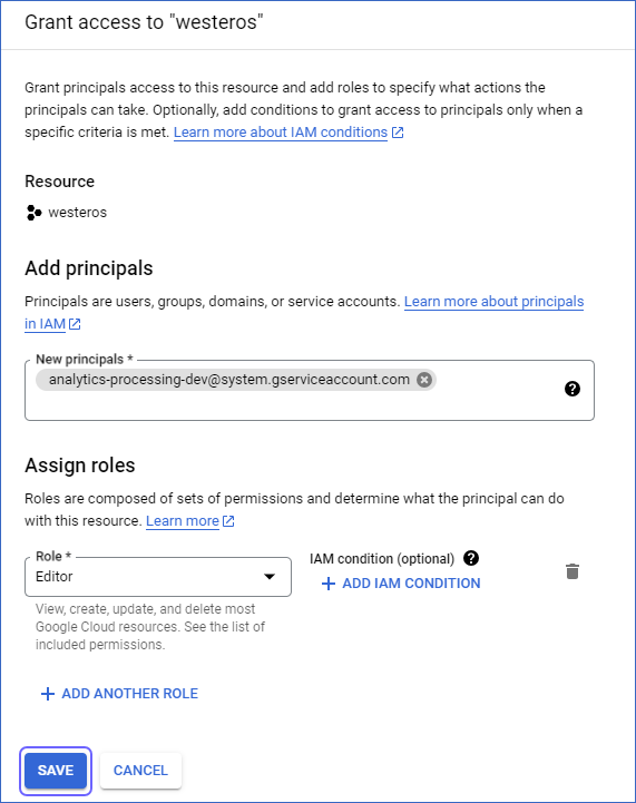 Grant Access page