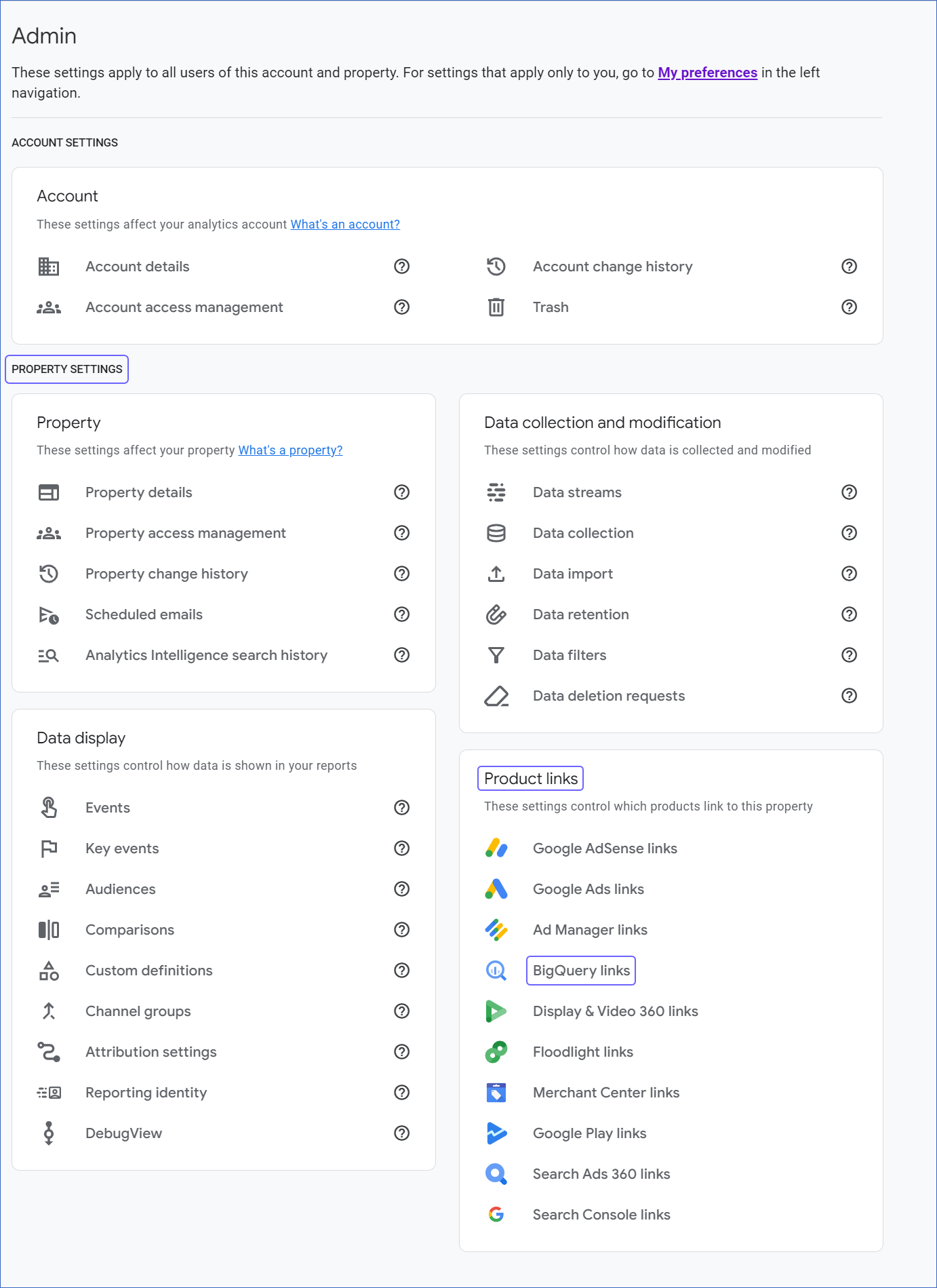 Click BigQuery Links