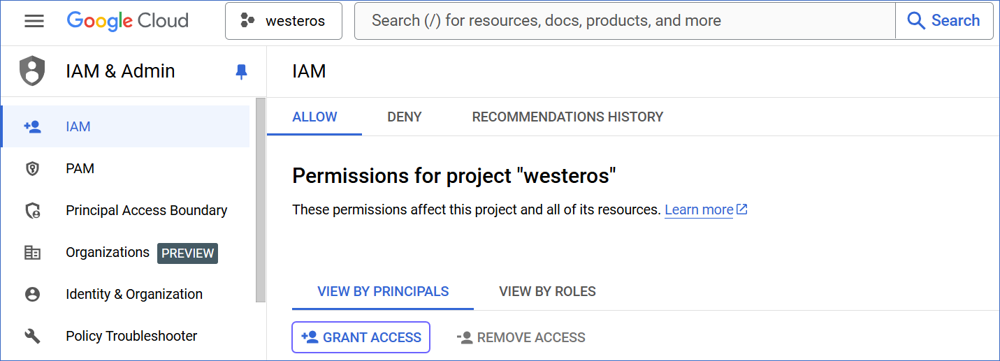 Click Grant Access