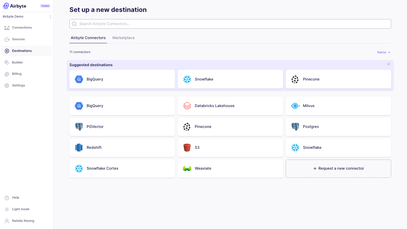 Airbyte UI