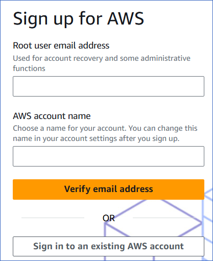 Sign up for AWS