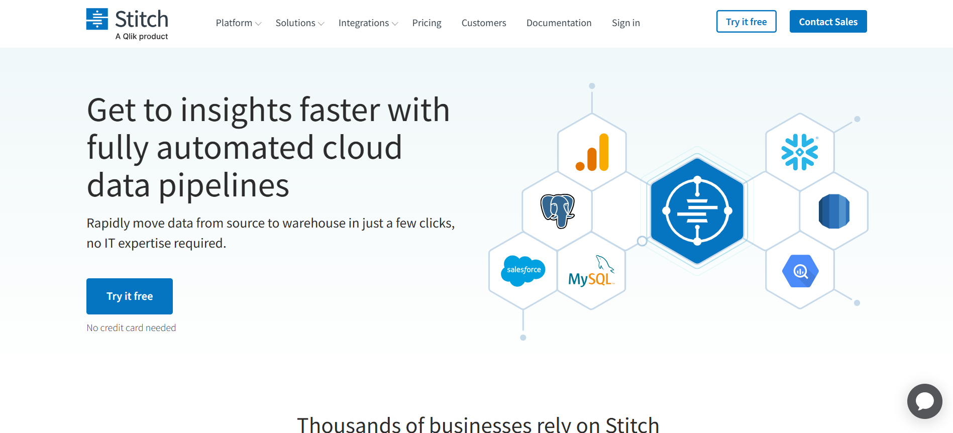 Stitch Home Page