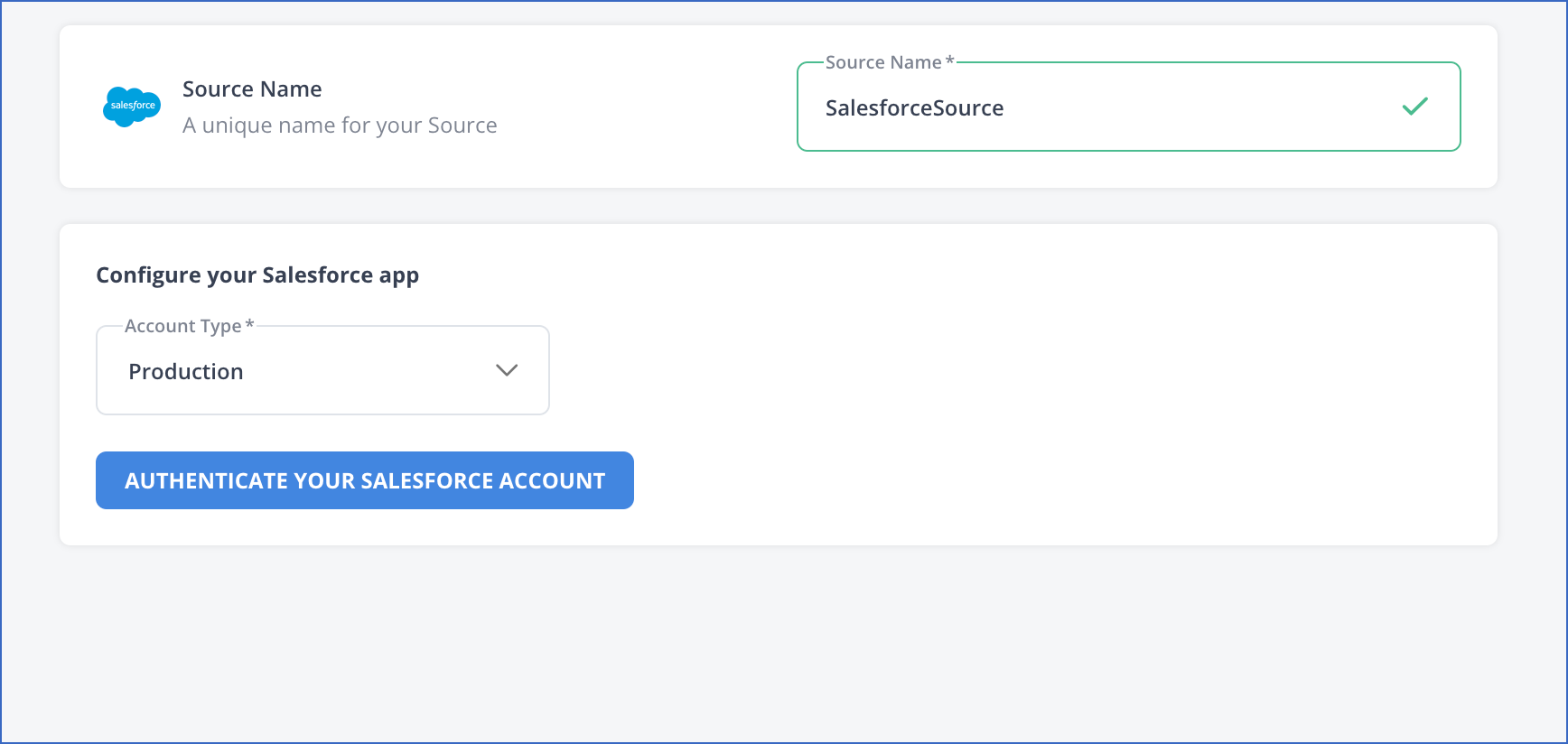 Configure Salesforce Source