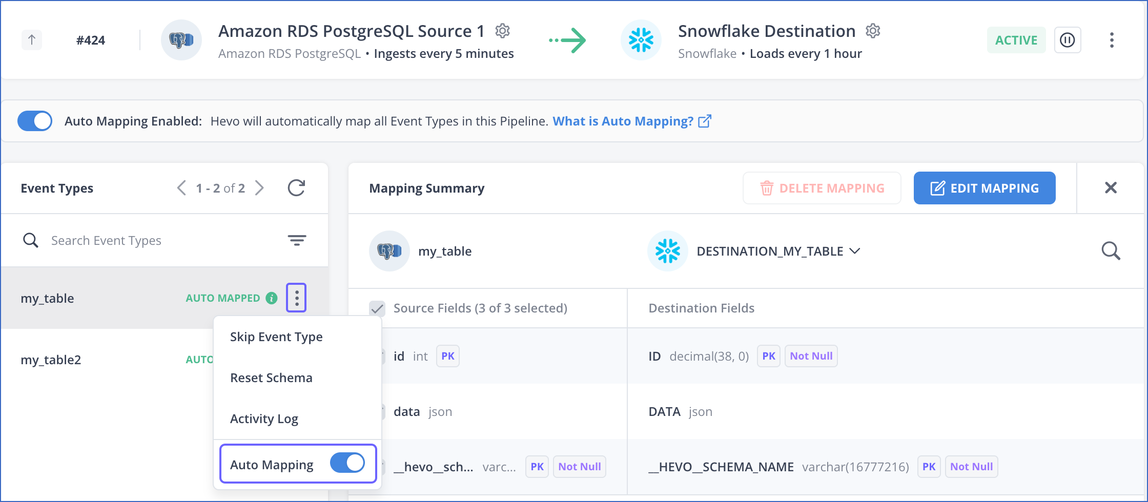 Disable auto mapping