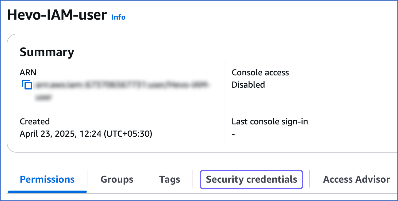 Security Credentials