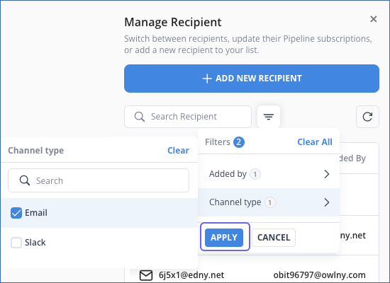 Filter Recipients