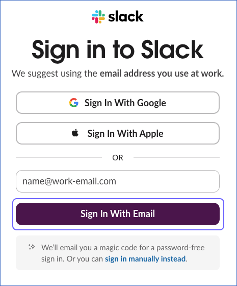 Sign In to Slack