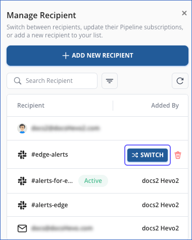 Switch Recipients