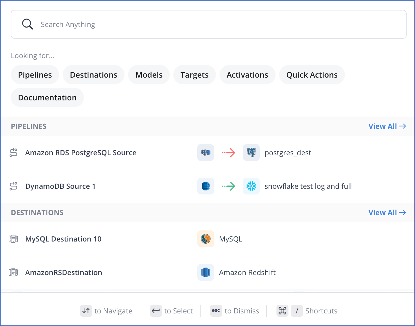 Global Search dialog