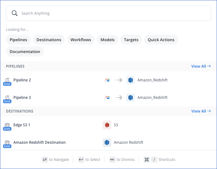 Global Search dialog