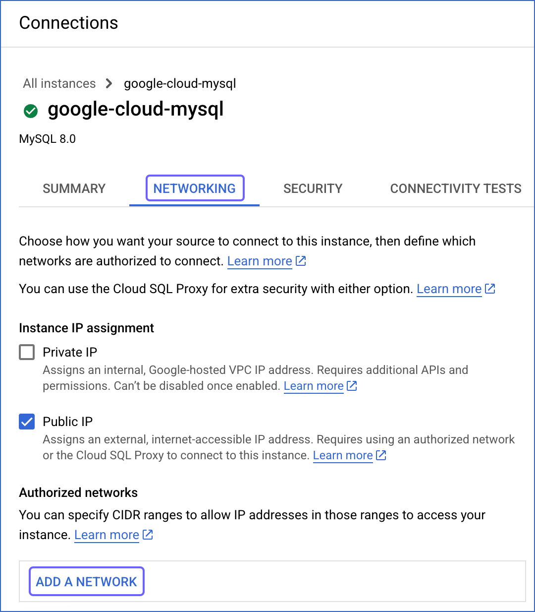 Add IP addresses