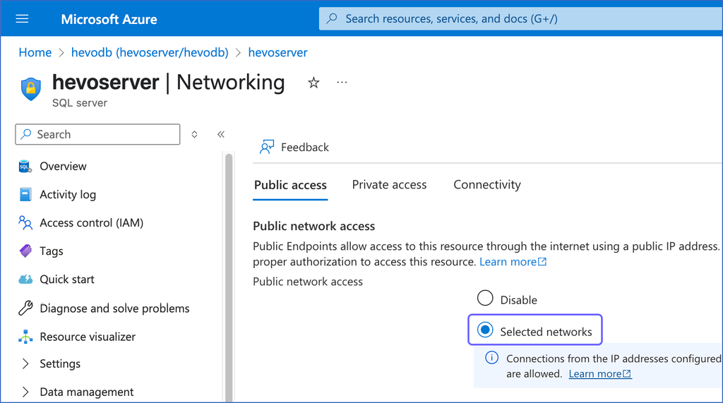 Selected networks