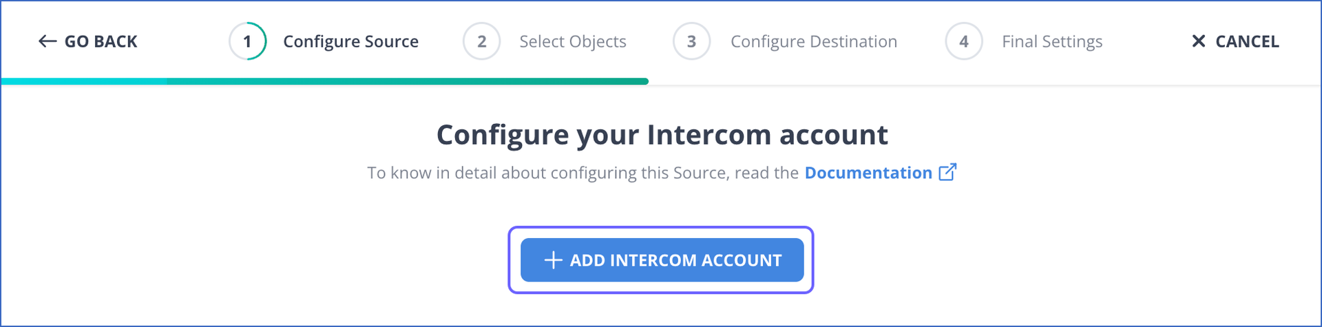 Add Intercom account