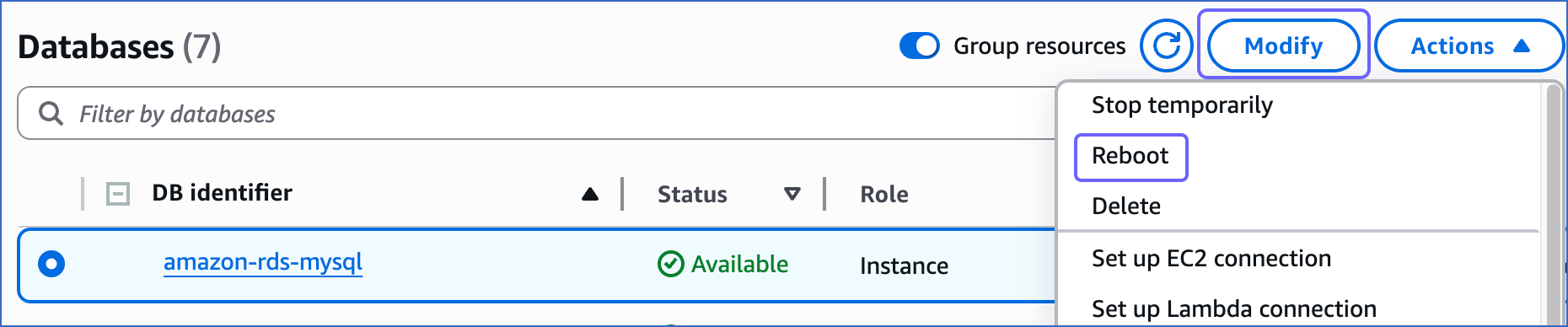 Reboot Instance