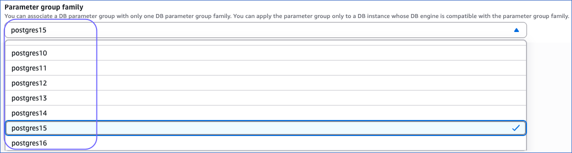 PostgreSQL version