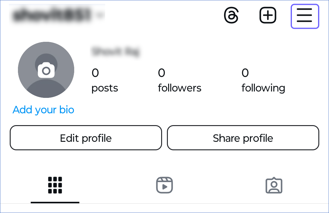 Hamburger menu