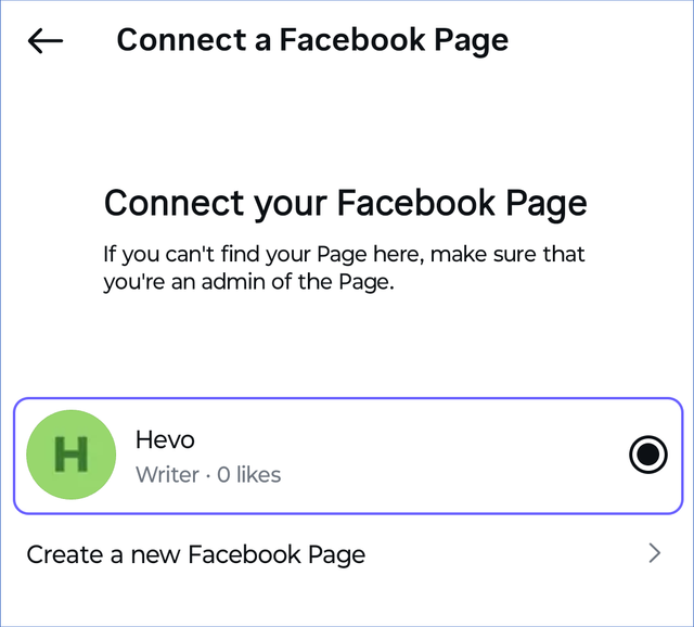 Connect your Facebook Page