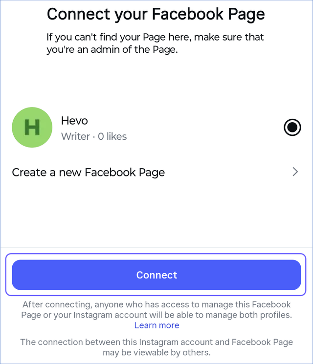 Click Connect