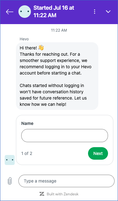 Chat window