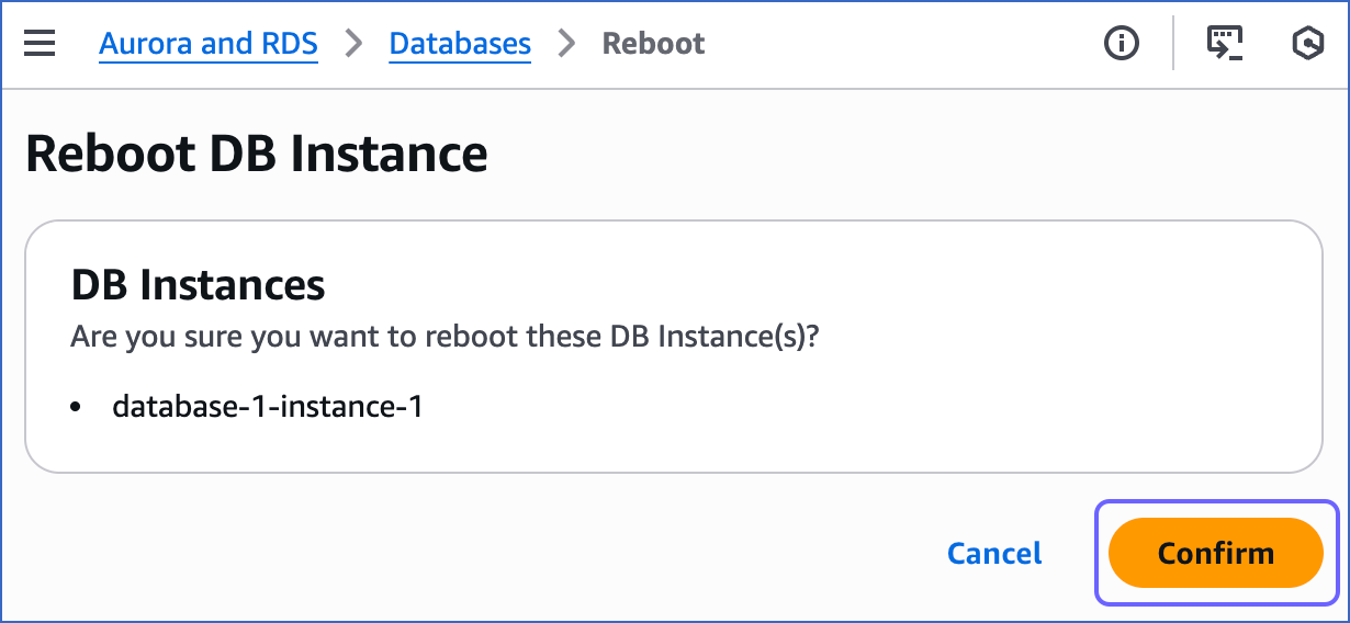 Confirm Reboot