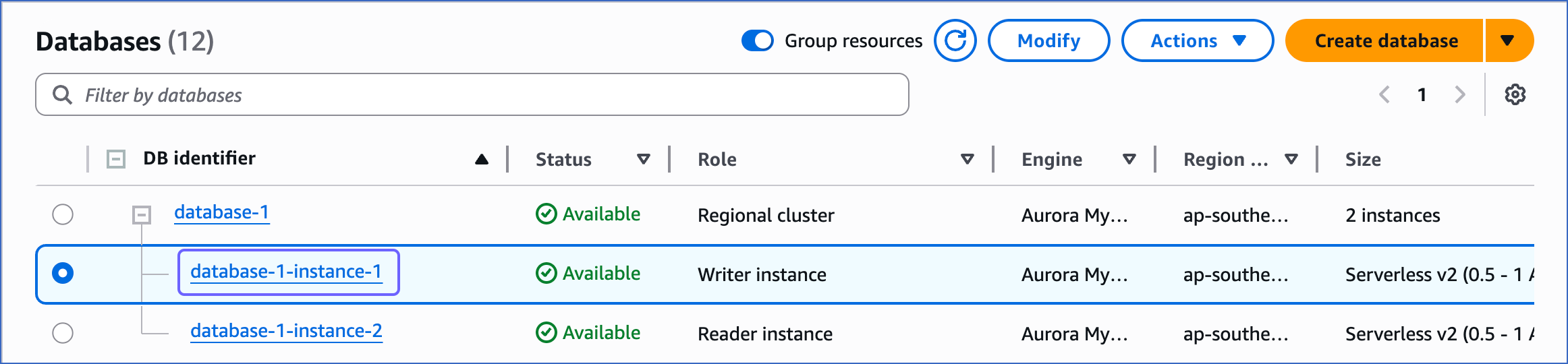 Click DB identifier