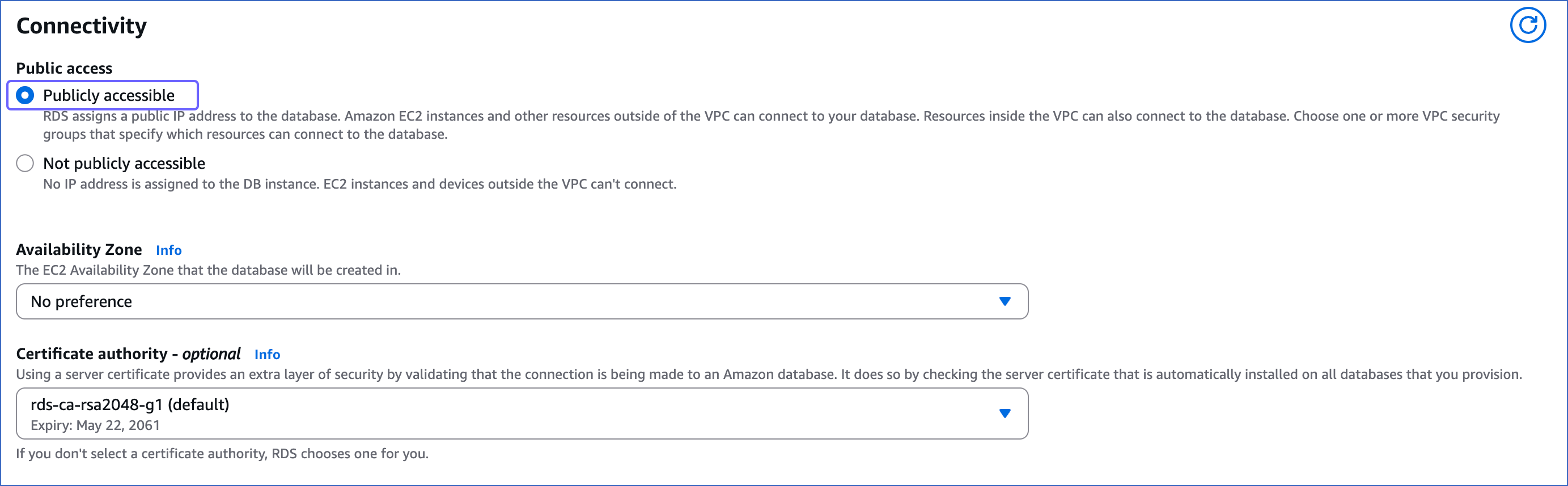 Select publicly accessible