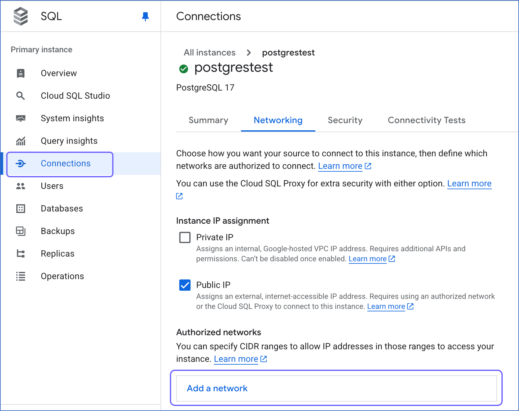Add a Network
