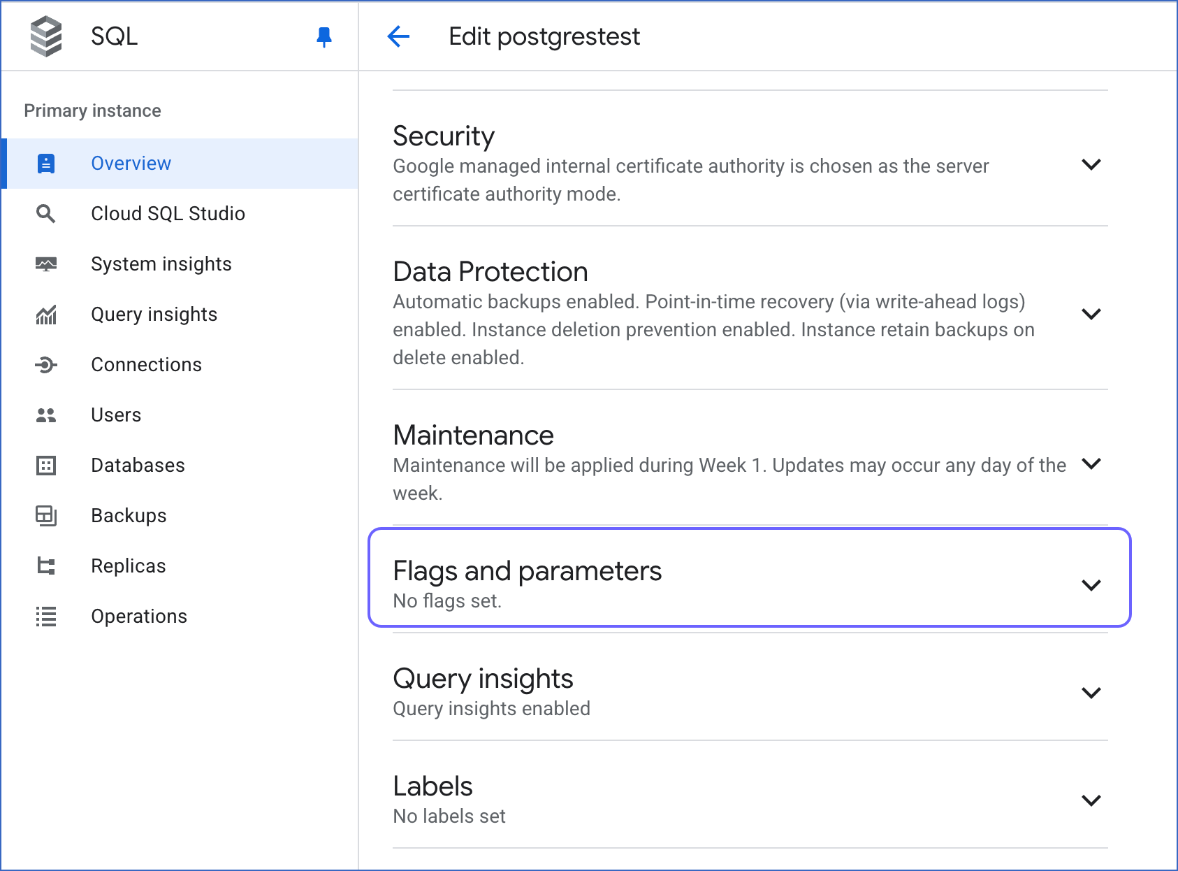 Edit Window Flags section