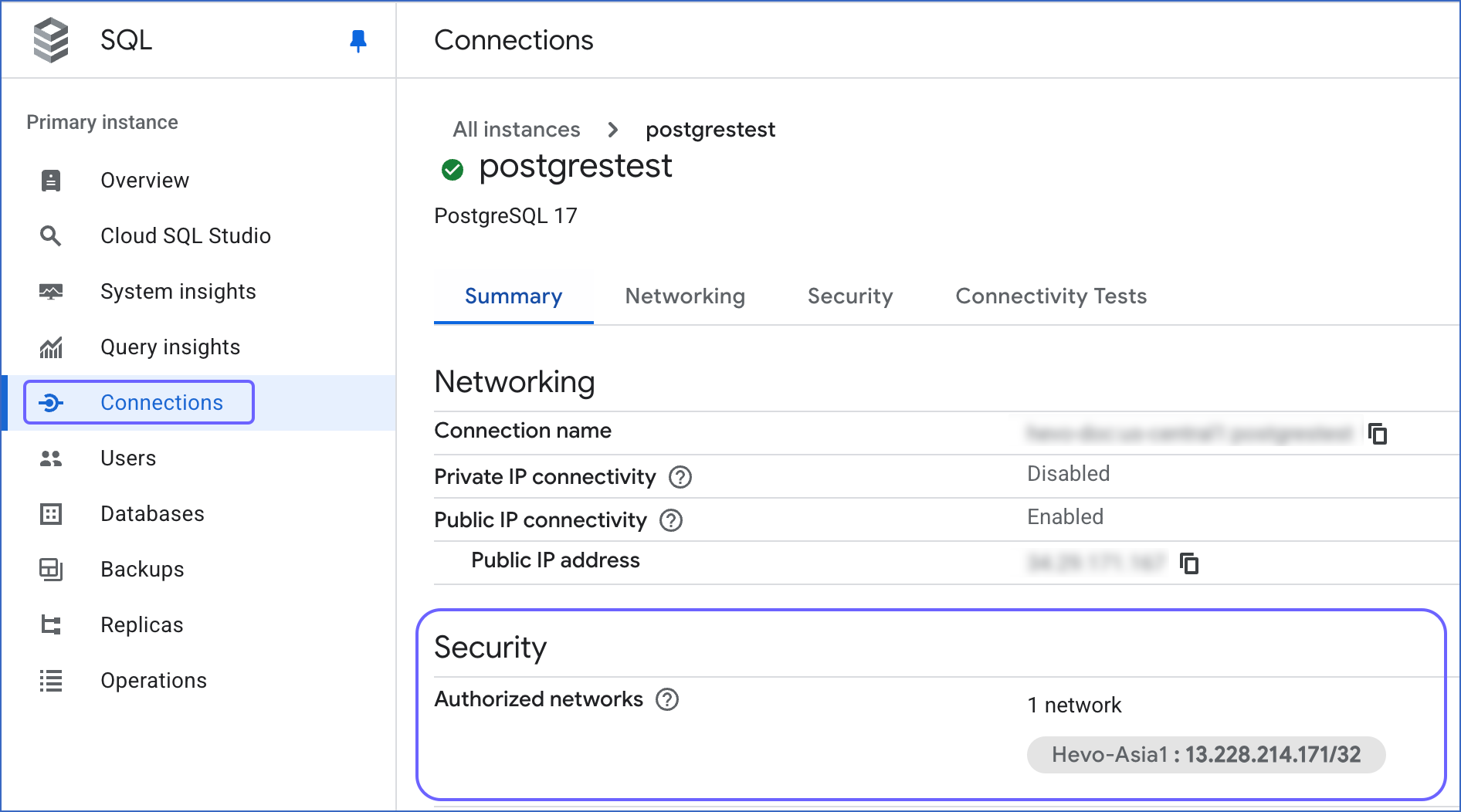 View Authorized Networks