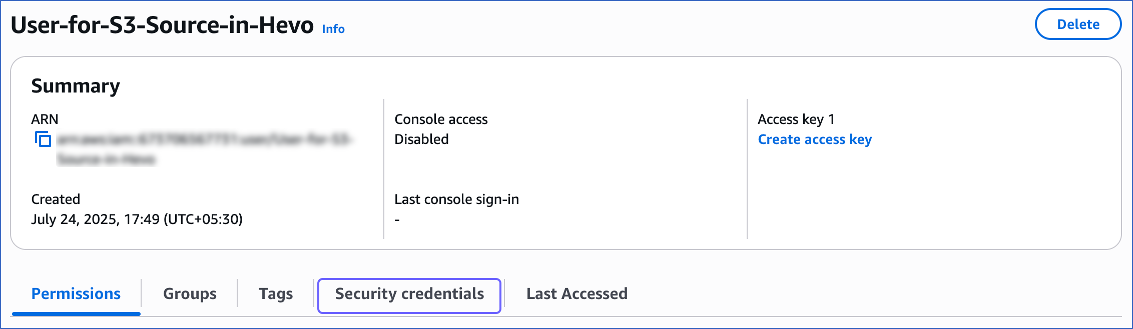 Security Credentials