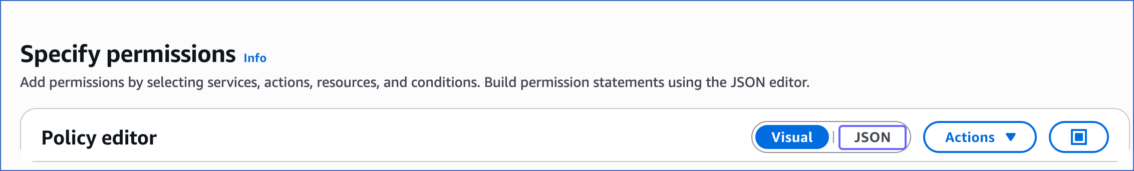 JSON tab