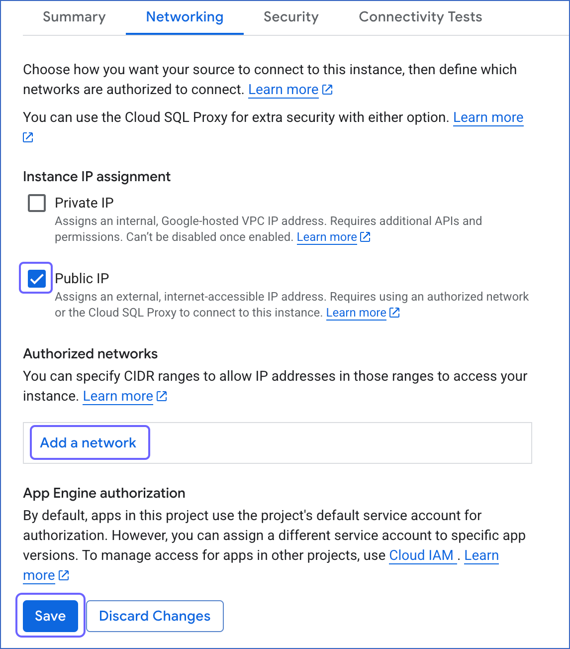 Add network