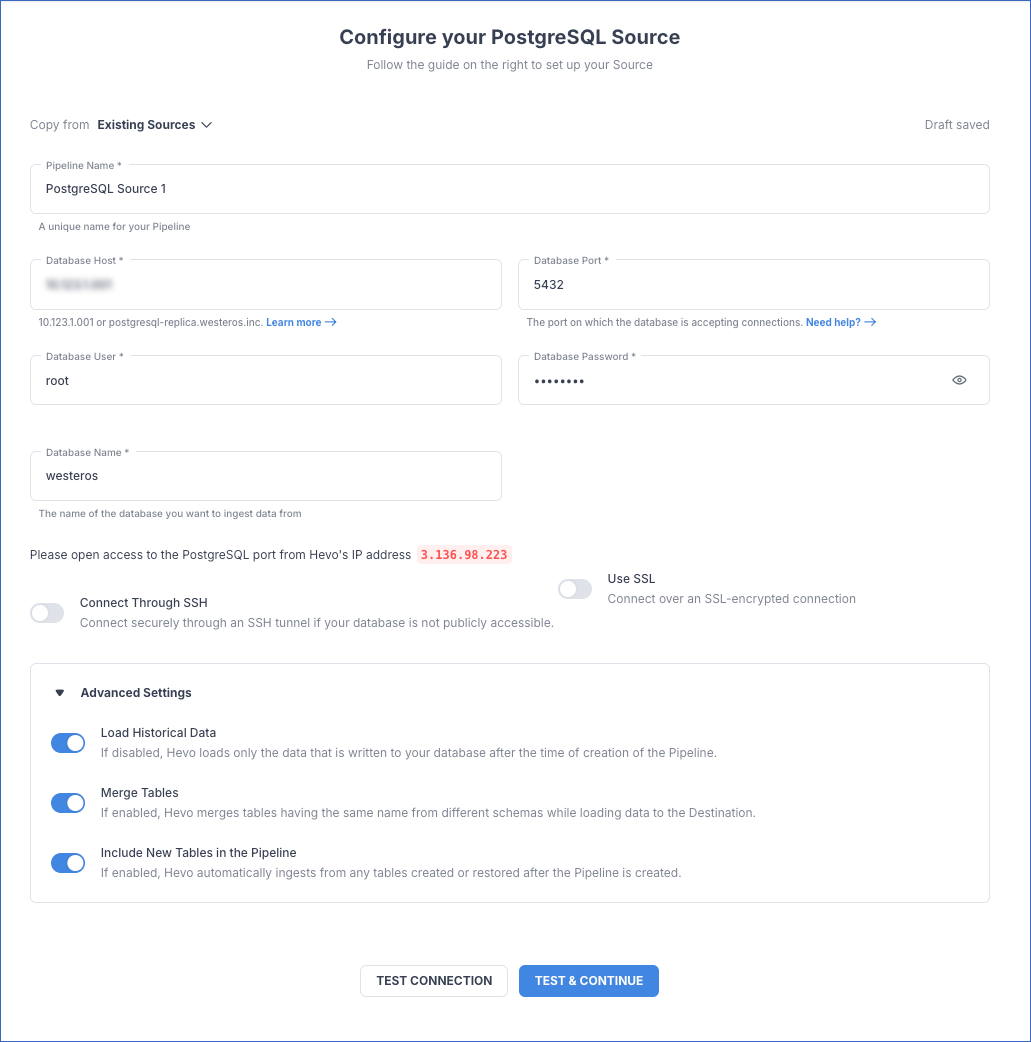 Configure Postgres